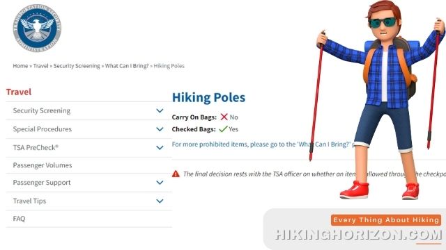 TSA Regulations on Flying with Trekking Poles - You Bring Trekking Poles on a Plane