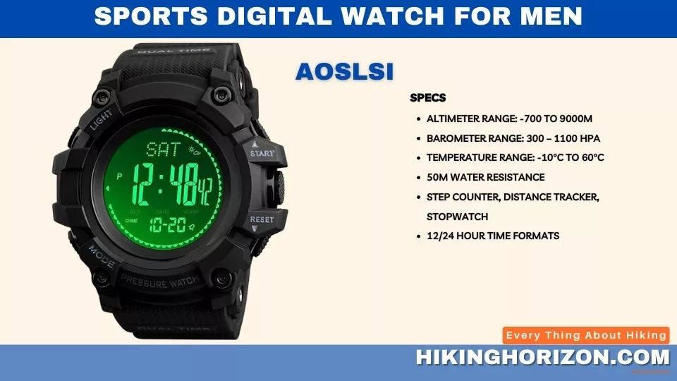 AOSLSI Compass Watch - Best Digital Compasses For Hiking