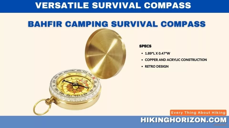 Bahfir Camping Survival Compass - Best Compasses for Hiking Under $10