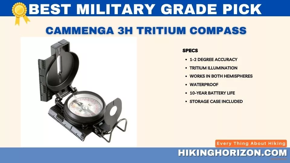 Cammenga 3H Tritium Compass - Best Compasses for Hiking Beginners