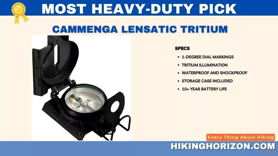 Cammenga Lensatic Tritium Military Compass - Best Compasses for Hiking Beginners