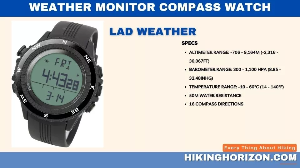 LAD WEATHER Compass Watch - Best Digital Compasses For Hiking