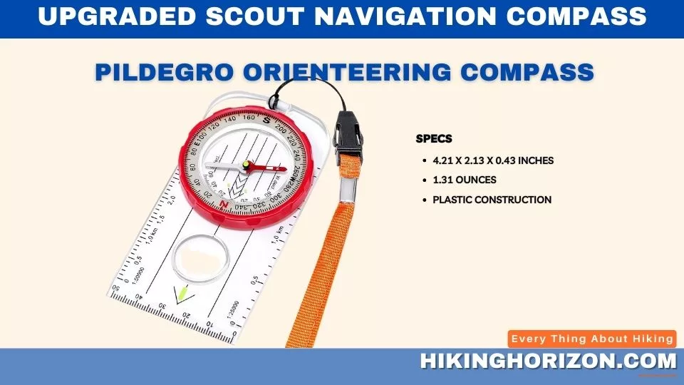Pildegro Orienteering Compass - Best Compasses for Hiking Under $10