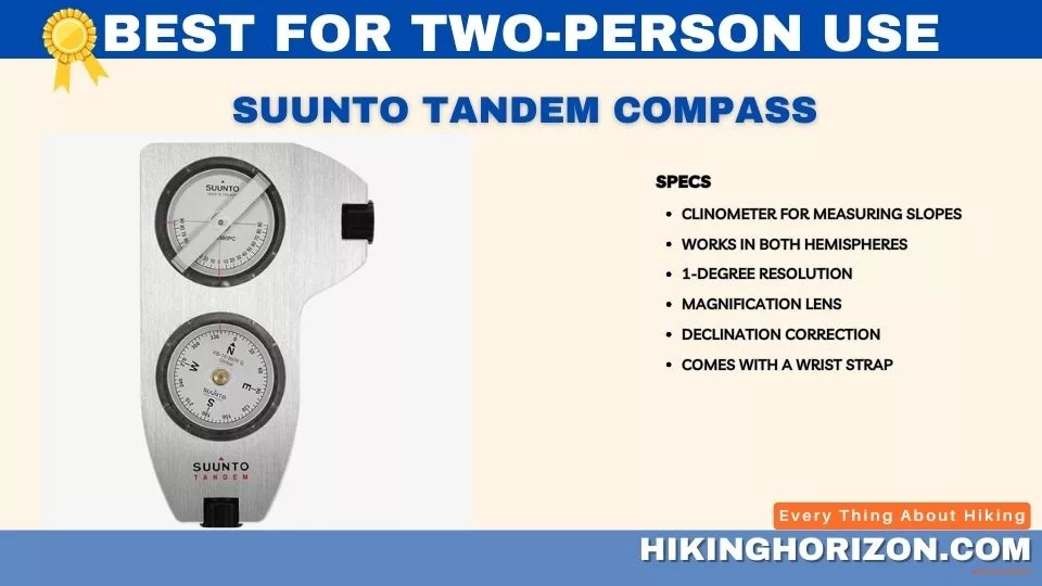 Suunto Tandem Compass - Best Compasses for Hiking Beginners